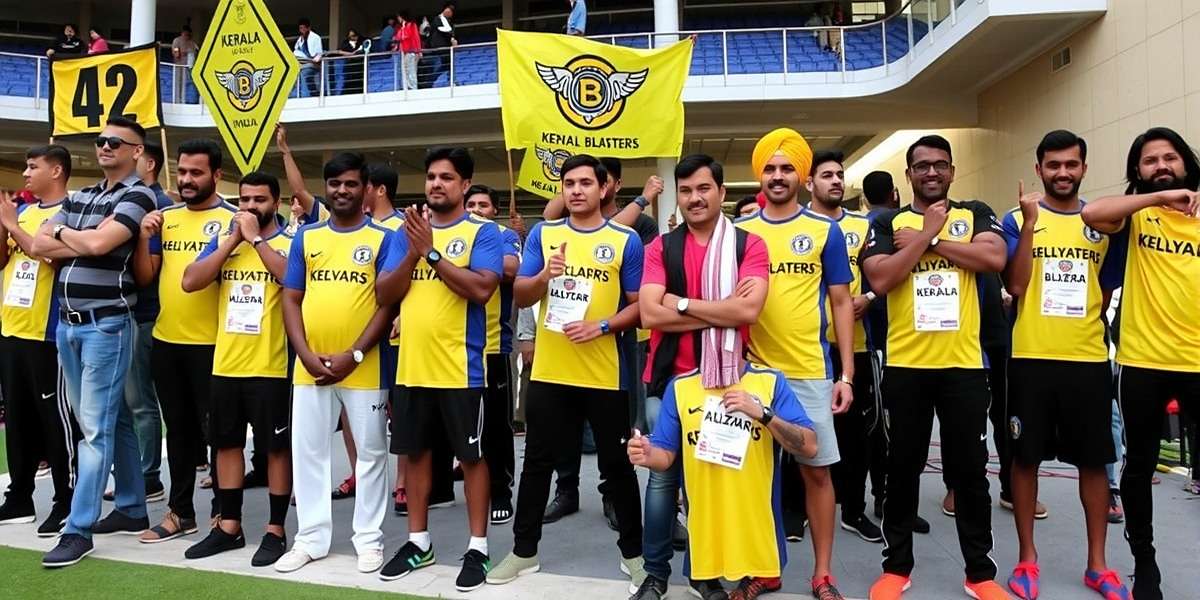 National Football League India showing regional customization for Kerala Blasters fans with yellow jersey supporters