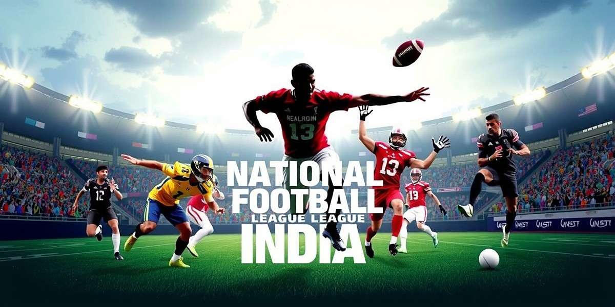 National Football League India game cover featuring Indian football players in action with stadium crowd